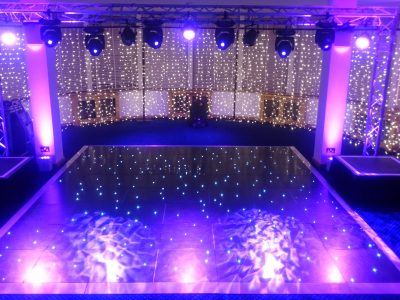 Black LED dancefloor hire Cheshire, Manchester