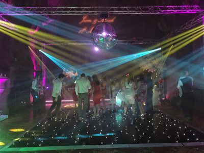 Black LED dancefloor hire Cheshire, Manchester