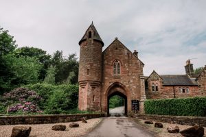 Wedding venue lighting Peckforton Castle Cheshire
